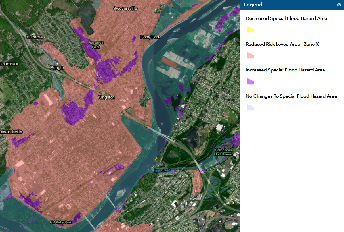 Sample of the Susquehanna River Flood Map Viewer