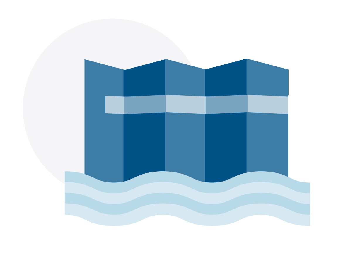 Illustration of a Flood map icon