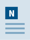 Icon of a News Release Document showing an N in a Blue Box and Lines