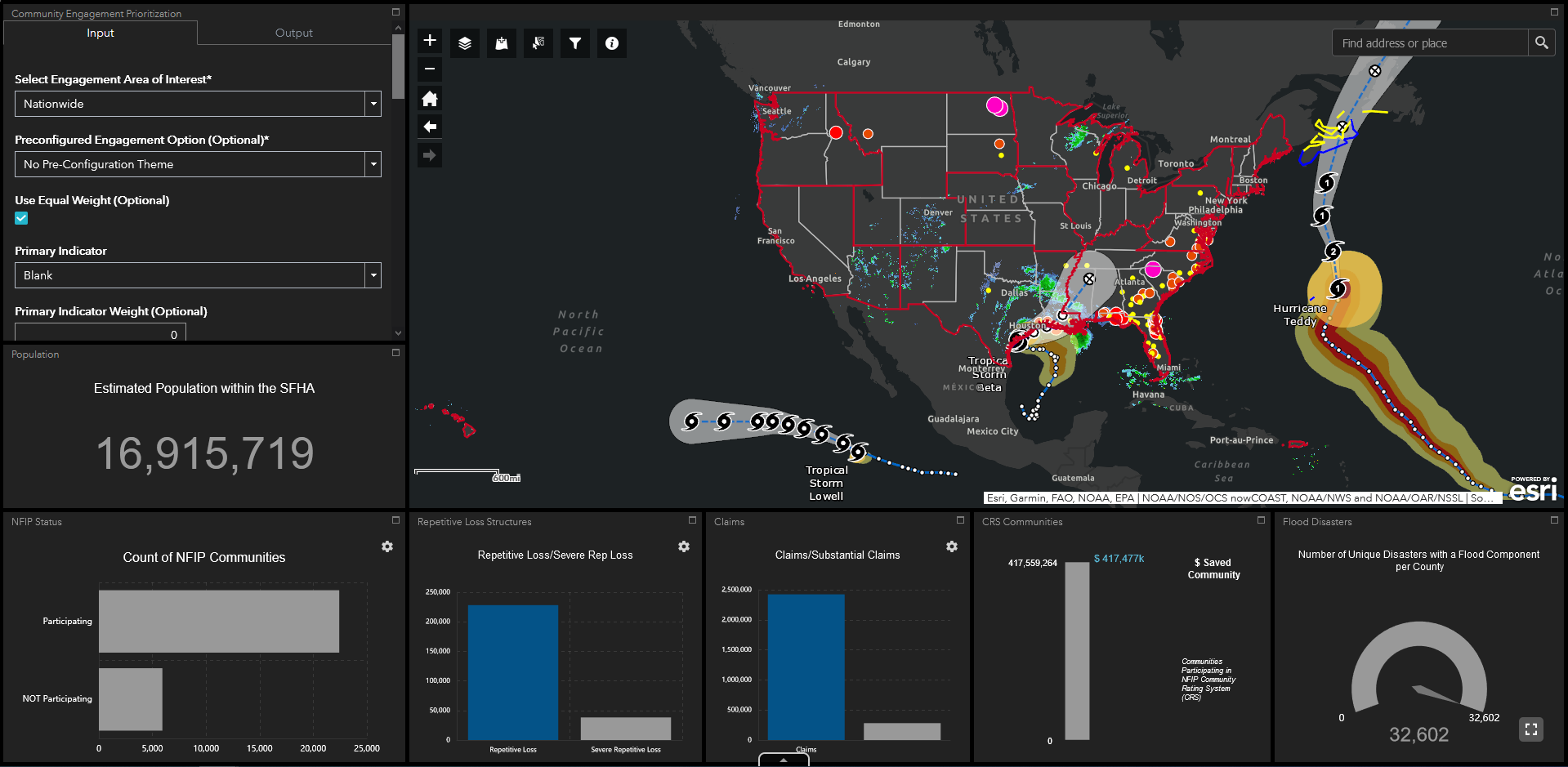 Example visualization of the Community Engagement Prioritization Tool, v2.0