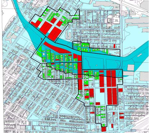 Partial scope of the village Creek Acquisition Project in Ensley community of Birmingham