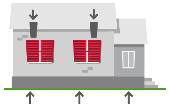 House with hurricane shutters