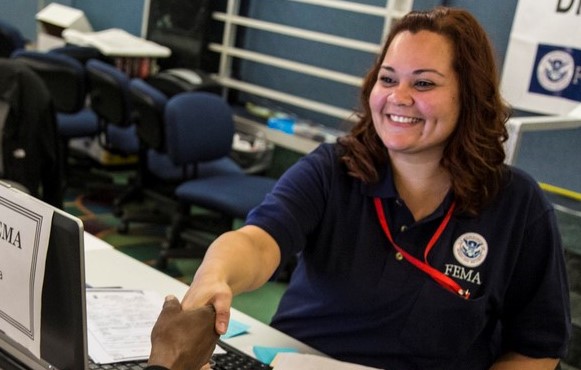 FEMA Employee shaking hand