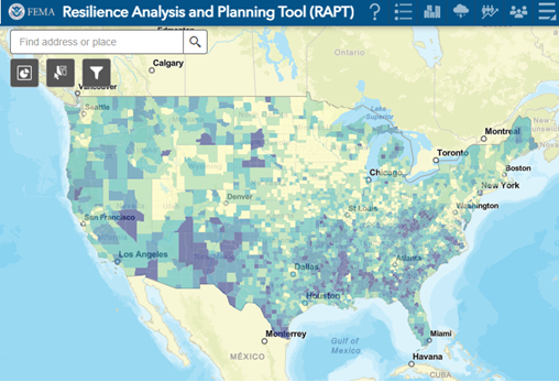 Screengrab of a RAPT map