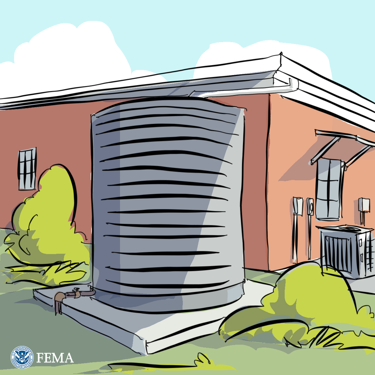 Graphic for Neighborhood or Site Scale: Rainwater Harvesting