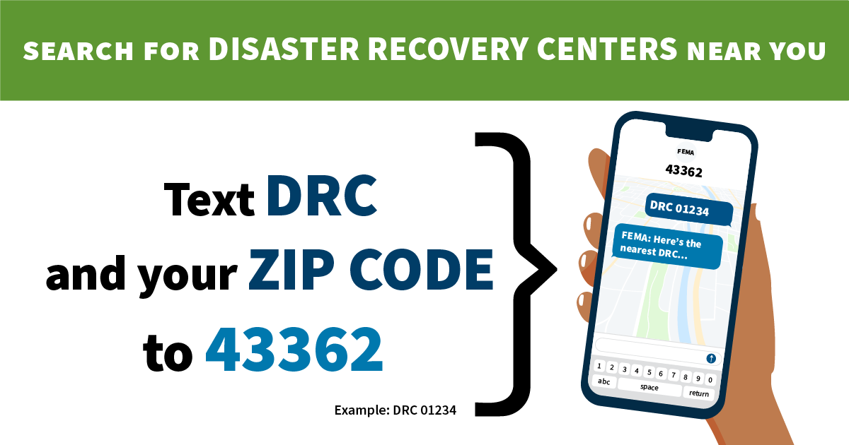 Search For Disaster Recovery Centers Near You Graphic File