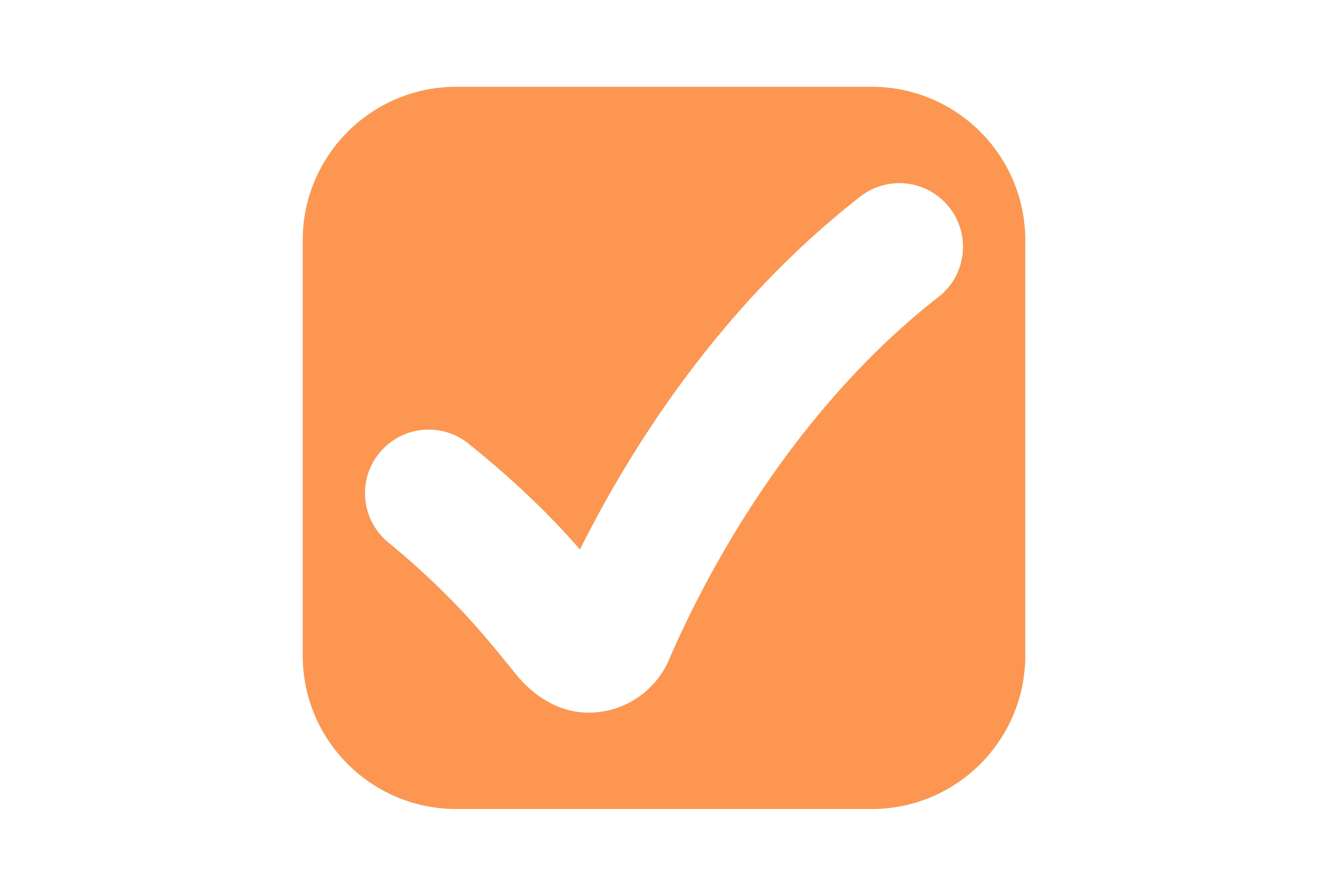 Orange checkmark