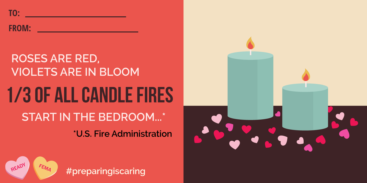 Rose are Red, Violets are in bloom, 1/3 of all candle fires start in the bedroom..."