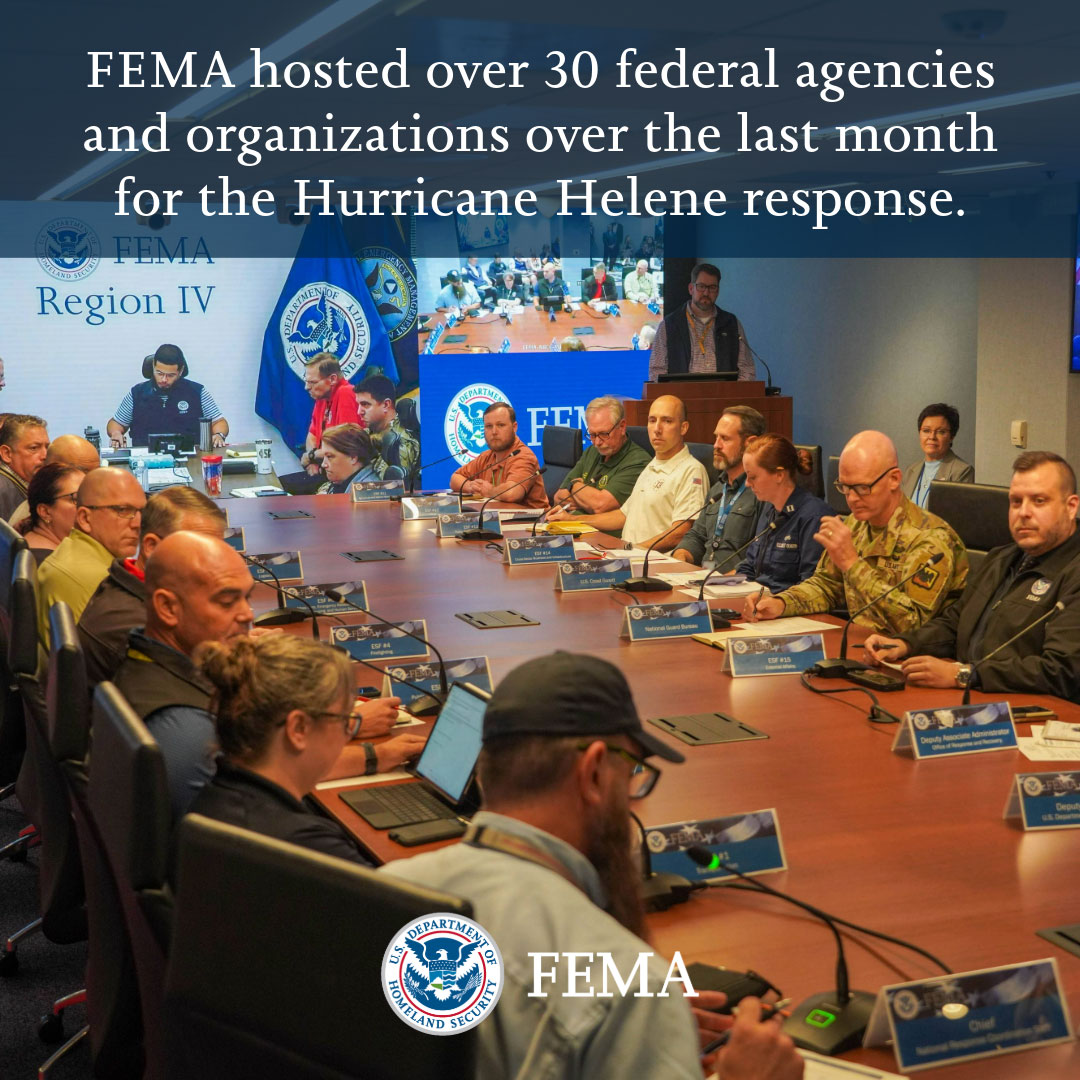 fema staff sitting around a table