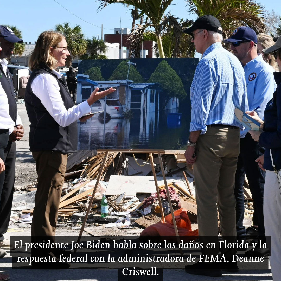 fema administrator and president biden in the field