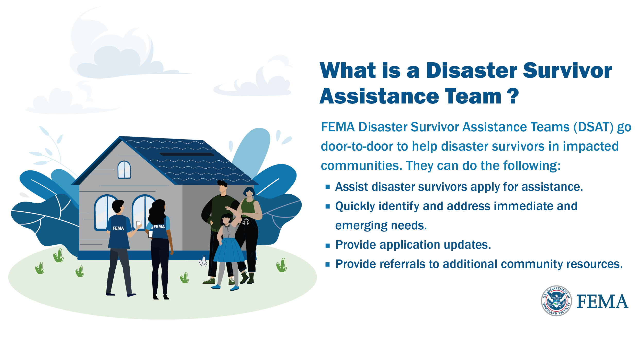 What is A Disaster Survivor Assistance Team? Graphic