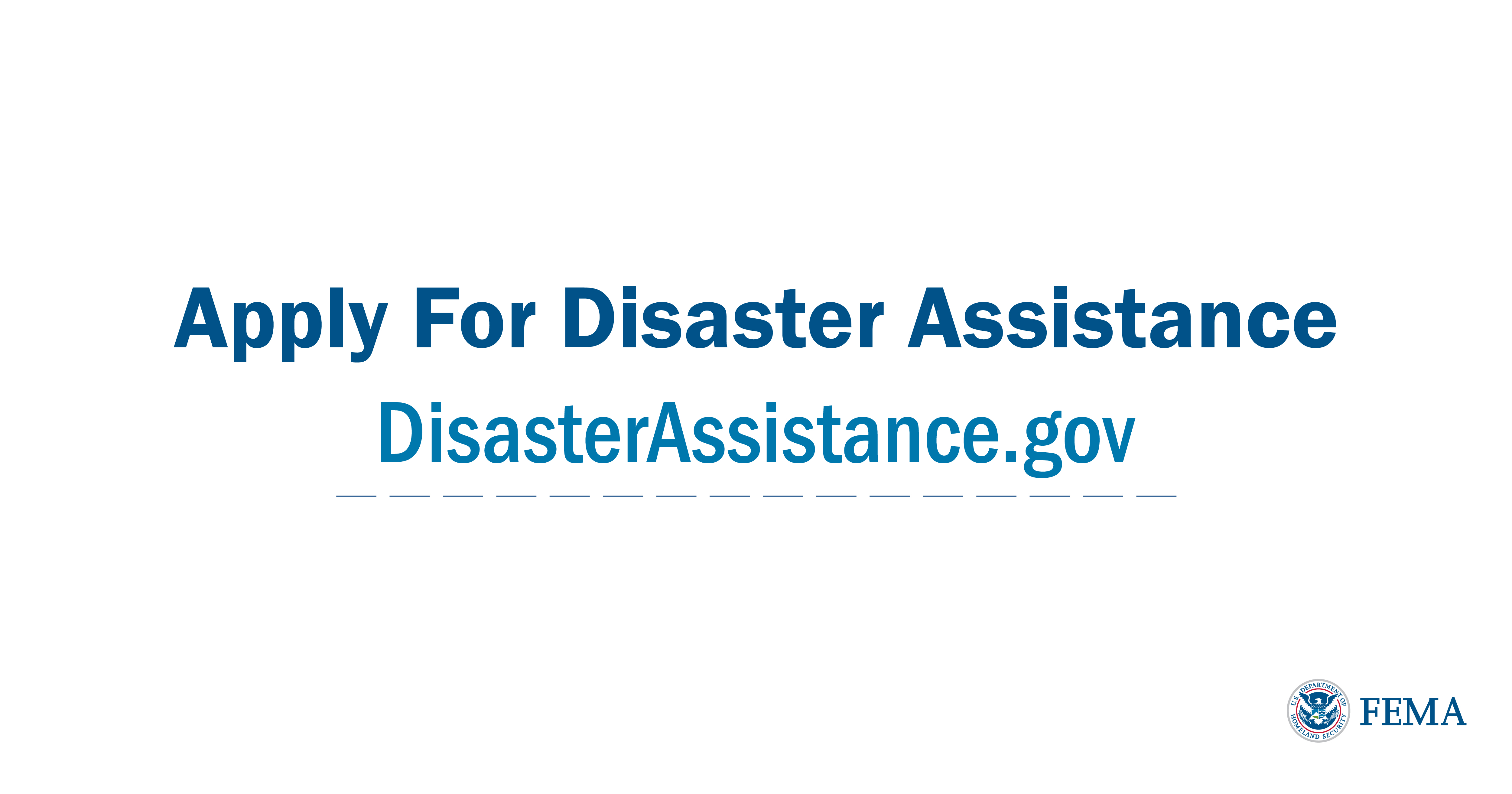 Apply For Disaster Assistance  Banner Graphic - English