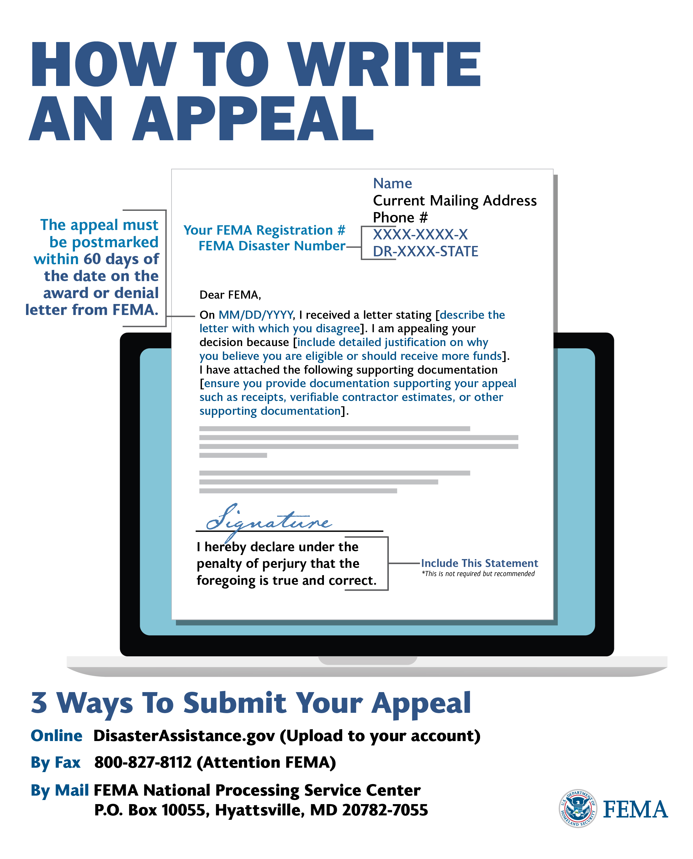 How to Write An Appeal  Banner Graphic