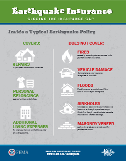 Thumbnail of the Earthquake Insurance infographic
