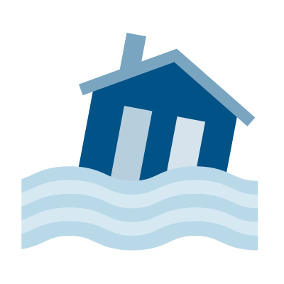 Illustration of a Flooded House