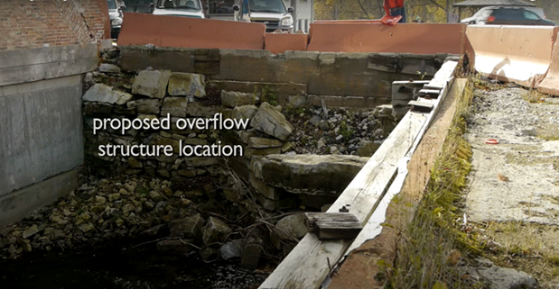 Spot proposed for culvert after Irene