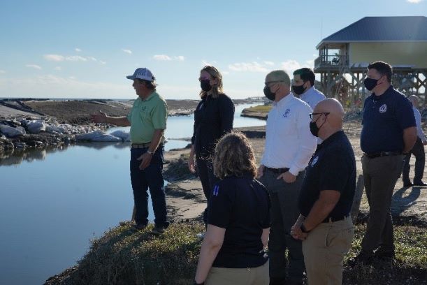 Administrator Criswell traveled to a non-congregate sheltering site in Grand Isle, where she met with Grand Isle Mayor David Camardelle for a tour of the island 