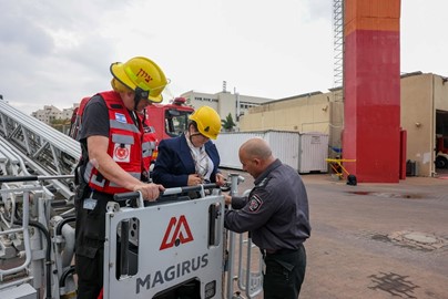 U.S. Fire Administrator tours the Ashdod Fire Station and meets with local firefighters. Nov. 30, 2022.