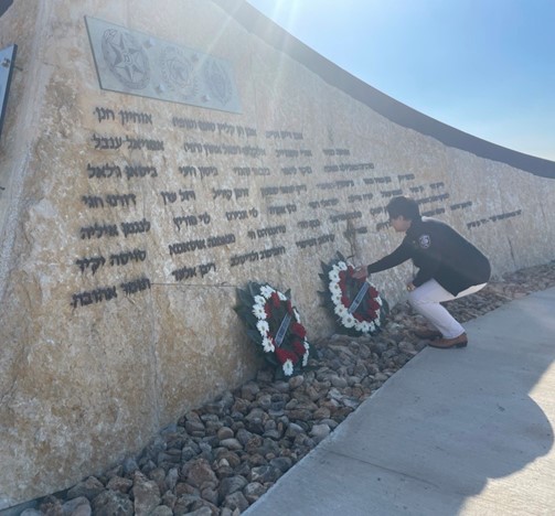 U.S. Fire Administrator Dr. Lori Moore-Merrell visits Carmel Fire Memorial Dec. 1. 