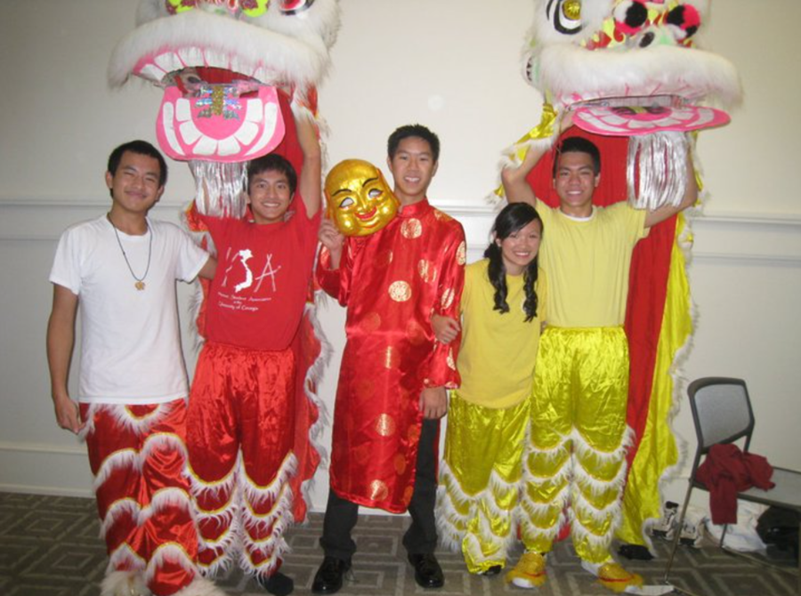 Minh Phan (center) and fellow members of the University of Georgia Vietnamese Student 