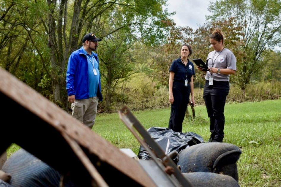 FEMA staff join the Virginia Department of Emergency Management (VDEM), Small Business Administration (SBA) and county emergency managers to help disaster survivors in Virginia on Oct. 1, 2024. (Philip Maramba/FEMA)