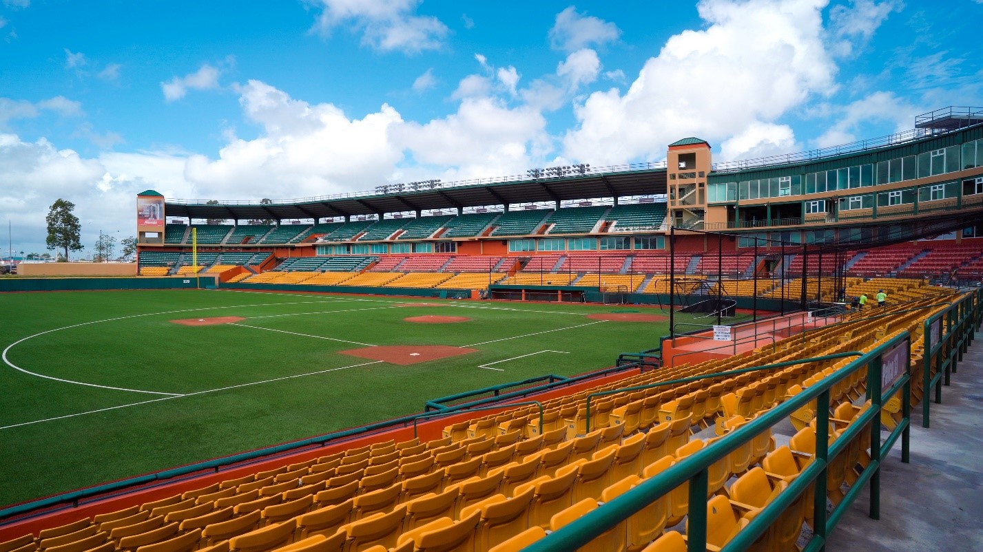 A view of the Roberto Clemente Stadium Baseball Field