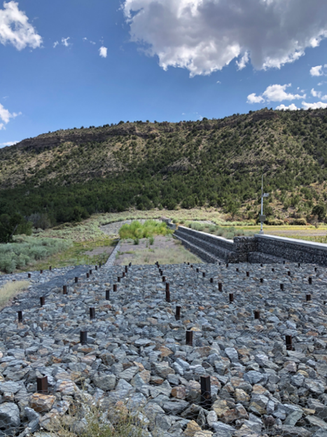 A mitigation project installed in the canyon to treat water runoff before it reaches the main stem of the creek improves the resiliency of the watershed while the natural vegetation recovers.