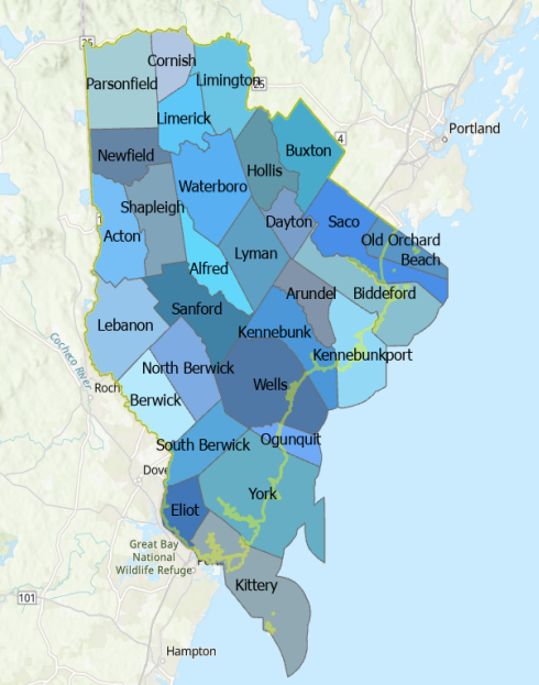 map of york county