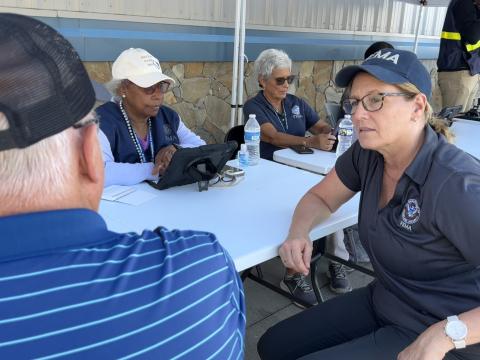 Caption: <p>Asheville, N.C. - FEMA Administrator Deanne Criswell visits a Disaster Recovery Center to talk with FEMA staff and survivors to make sure people are getting the assistance they need.</p>