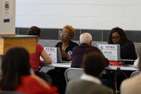 Caption: Asheville, N.C. (Oct. 10, 2024) - FEMA Disaster Recovery Center is open to help survivors of Hurricane Helen.