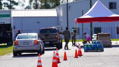 Caption: <p>Valdosta, Ga. (Sept. 30, 2024) - FEMA helps survivors of Hurricane Helene by distributing water, MREs, and tarps in Lowndes County, Georgia.</p>