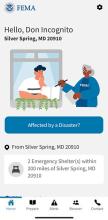 App home screen. “Silver Spring, MD 20910” is now set as the main location.