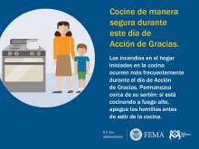 Cocine de manera segura durante este dia de Accion de Gracias. 
