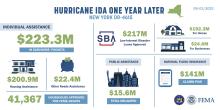 New York Remnants of Hurricane Ida One Year Infographic