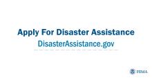 Apply For Disaster Assistance  Banner Graphic - English