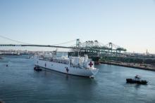 A Military Sealift Command hospital ship