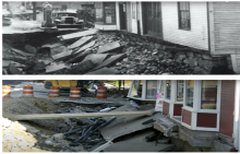 Center Street in 1938 (top) and 2011 (bottom)