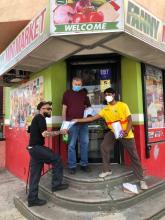 Sewa volunteers conduct community outreach by canvassing in neighborhoods across Philadelphia to spread awareness about the Esperanza Community Vaccination Center and Center City Vaccination Center in Philadelphia, PA.