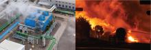 Figure 26: Chemical industrial sites (top) and chemical accidents (bottom) pose threats