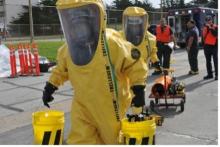 Figure 29: Members of the Presidio of Monterey Fire Department, Salinas Fire Department, and 95th Civil Support Team participate in a HazMat exercise