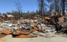 Some of the remains of the Camp Fire that destroyed homes and property in Paradise in November 2018. Source: Paradise Long-Term Recovery Plan.