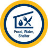 Lifelines Icon Food Water Shelter Amber PNG