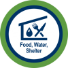 Lifelines Icon Food Water Shelter Green PNG