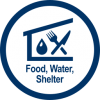 Lifelines Icon Food Water Shelter PNG
