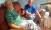  A St. Thomas survivor discussing with Ben Clark (FEMA ASL Interrupter) his experience during and after Hurricane Maria. 