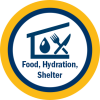 Lifelines Icon Food Hydration Shelter Amber PNG